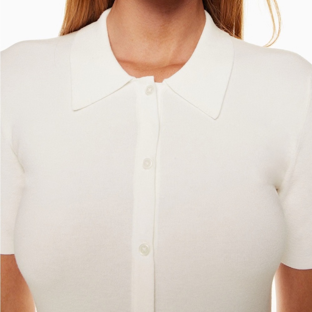 Aritzia Cece Cream Button-Up Collared Dress 2XS - Picture 6 of 7